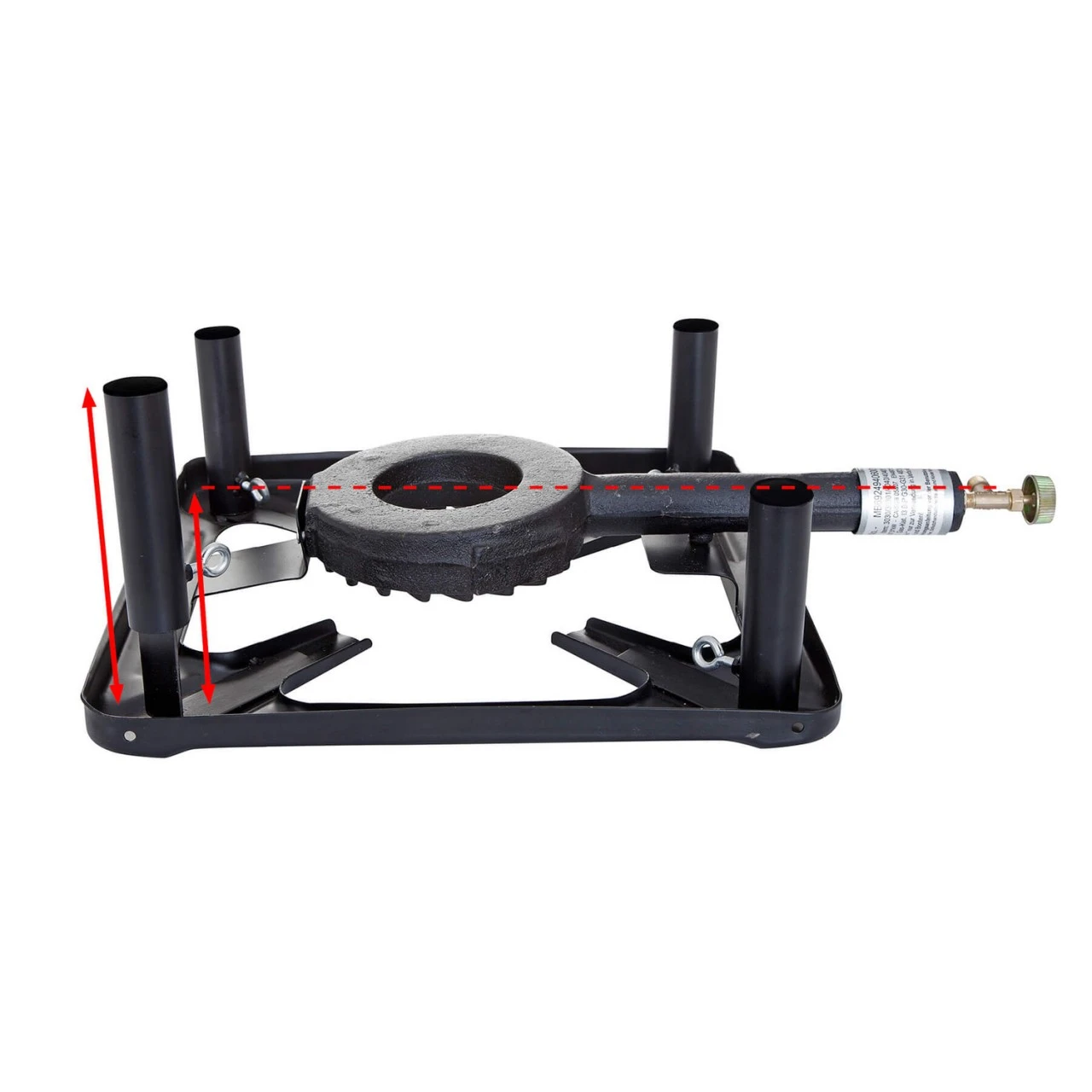 Hockerkocher (klein), Abmessung 30 X 30 X 14 Cm - Höhenverstellbar - Zündsicherung – Bild 2