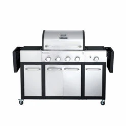 ALLGRILL Gasgrill MAJOR 4 Brenner, Seitenkocher Und Klapptischen