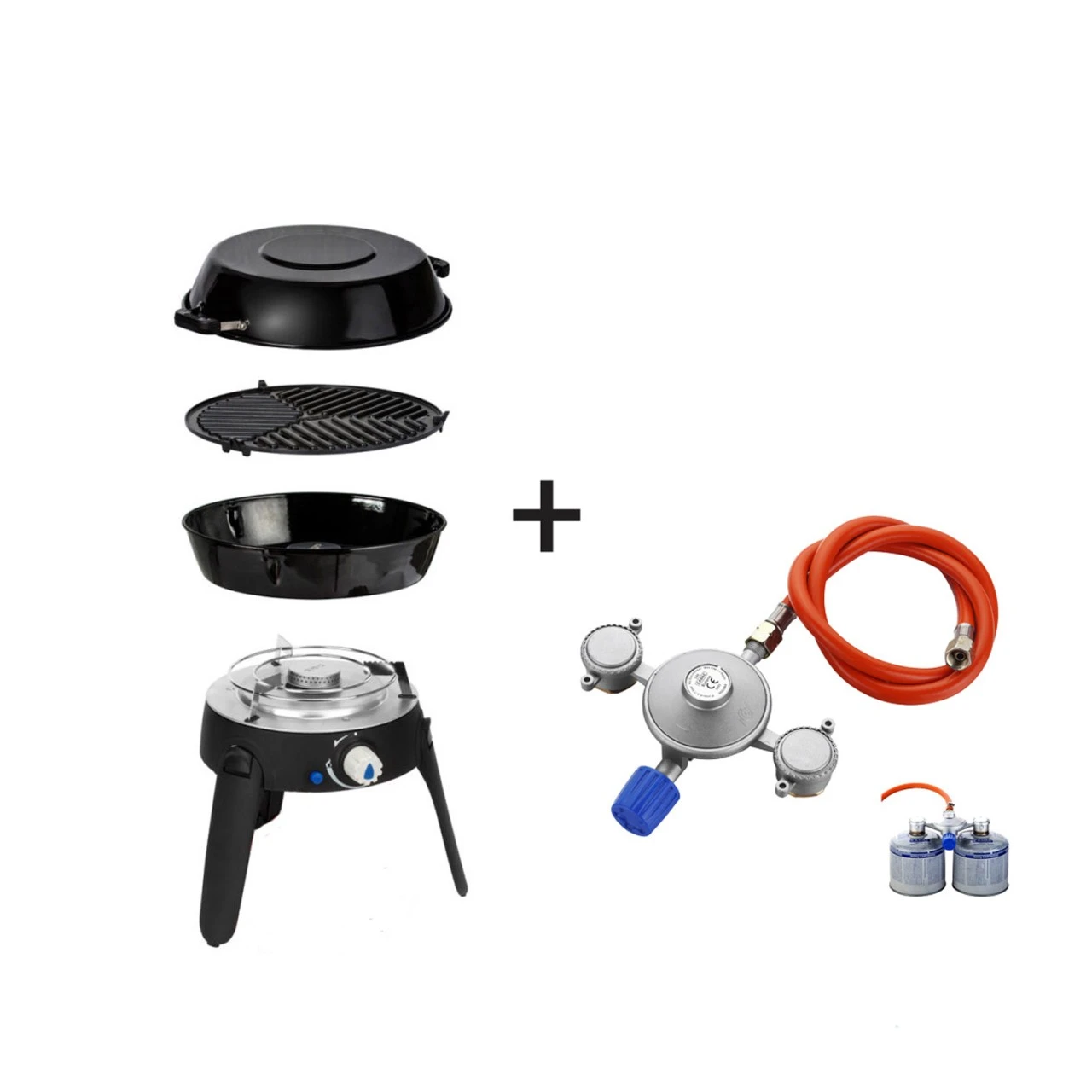 CADAC SAFARI CHEF 30 LITE LP DUAL GAS - 50mBar - Topfständer, Grillrost, Pfanne/Deckel, Power KIT