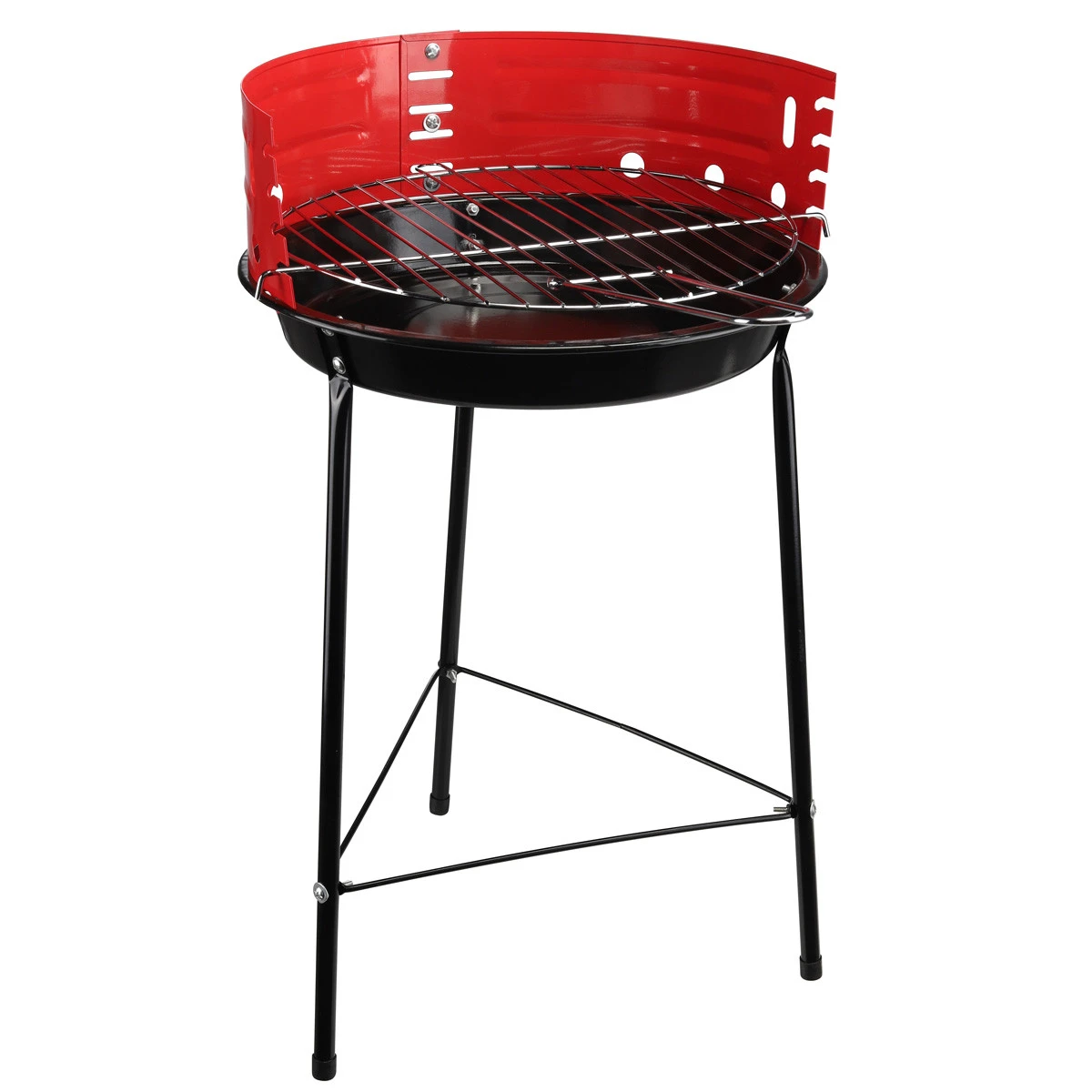 HI Rundgrill - Kohlegrill - Grillhöhe 56cm - Grillrost Höhenverstellbar