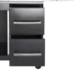 ALLGRILL Schubladen-System Rechts Für Modular CHEF XL -Edelstahl - Soft Close - Schwarz