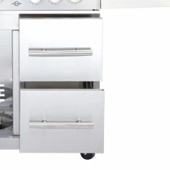 ALLGRILL Schubladen-System Rechts Für Modular CHEF XL -Edelstahl - Soft Close - Silber