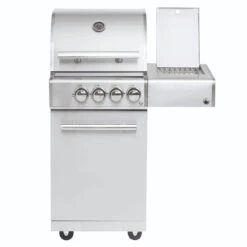 CHEF S Paket A - Basis Silber, 2 Brenner, Backburner, Seitenkocher, Seitenablage Links, BBQ-Paket