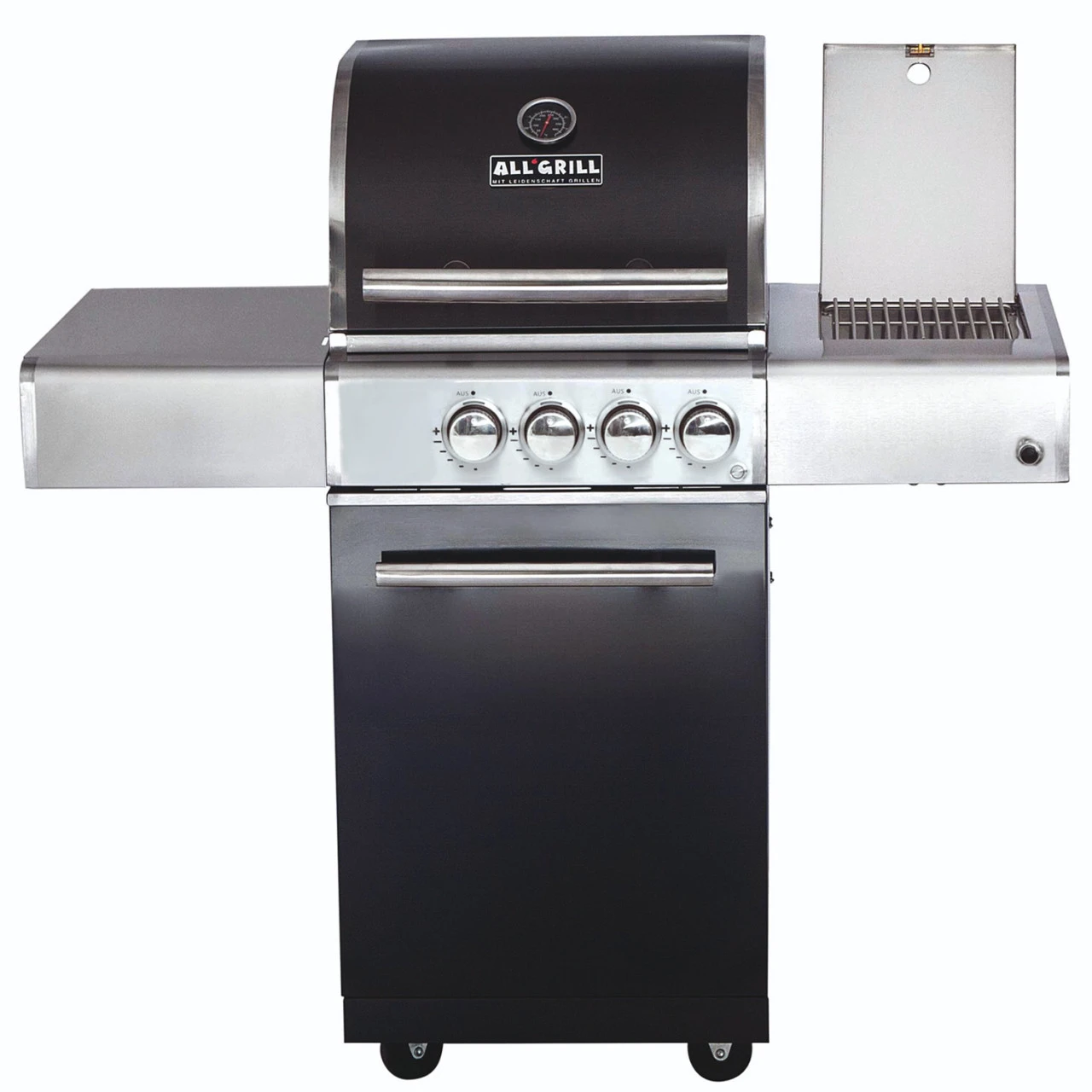 CHEF S Paket B - Basis Black 2 Brenner, Backburner, Seitenkocher, Cover, BBQ Paket