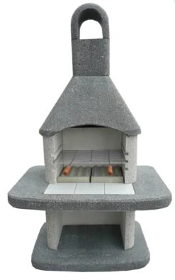 Grillkamin Wellfire SIESTA Schwarz-weiß Mit Betonhaube