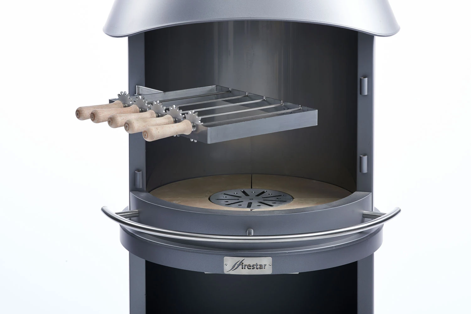 Grillspieß Edelstahl Mit Aufhängung Für Firestar Grillkamin