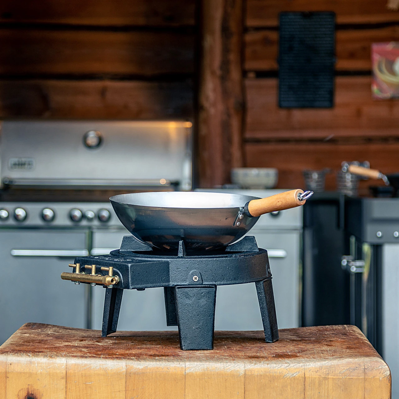 HOT WOK 7kW Gasbrenner Aus Gusseisen Inkl. Wokpfanne 30cm – Bild 3