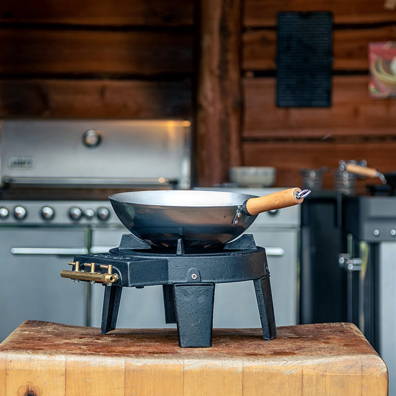 HOT WOK 12kW Gasbrenner Aus Gusseisen Inkl. Wokpfanne 30cm – Bild 2