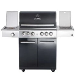 CHEF L Paket C - Basis Black, 4 Brenner, Backburner, Seitenkocher, Steakzone, BBQ Paket