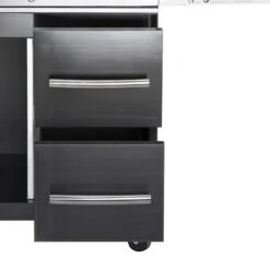 ALLGRILL Schubladen-System Rechts Für Modular CHEF L -Edelstahl - Soft Close - Schwarz