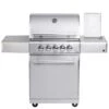 CHEF M Paket A - Basis Silber, 3 Brenner, Backburner, Seitenkocher, Seitenablage Links, BBQ-Paket