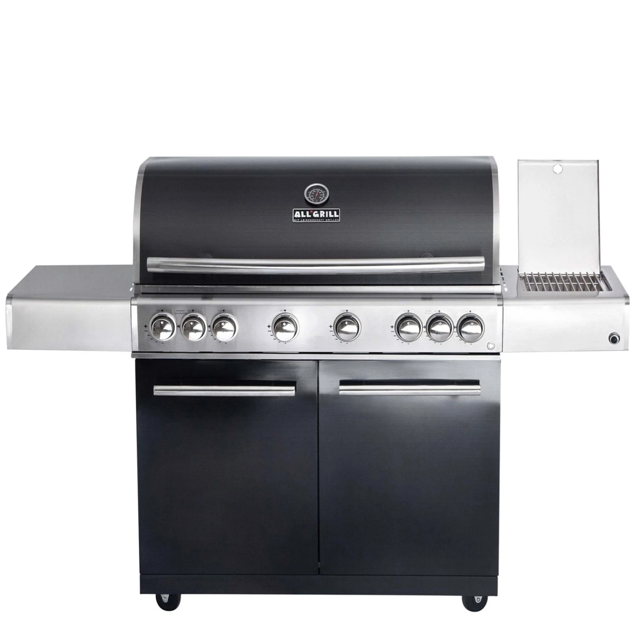 CHEF XL Paket F- Basis Black, 6 Brenner, Backburner, Seitenkocher, AIR SYSTEM, BBQ Paket, Cover