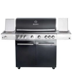 CHEF XL Paket D- Basis Black, 6 Brenner, Backburner, Seitenkocher, Steakzone, BBQ Paket, Cover