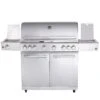 CHEF XL Paket G - Basis Silber, 6 Brenner, Backburner, Seitenkocher, Steakzone, Grillplatte, AIR SYS
