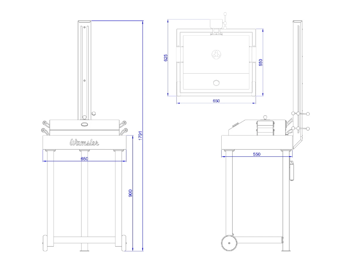 Edelstahlgrill Wamsler LIFTER DELUXE Mit Grillhaube – Bild 4